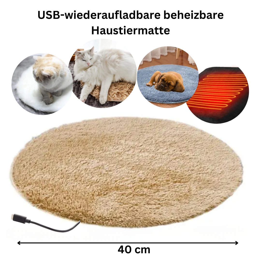 USB-aufladbarer & beheizbarer Haustierteppich